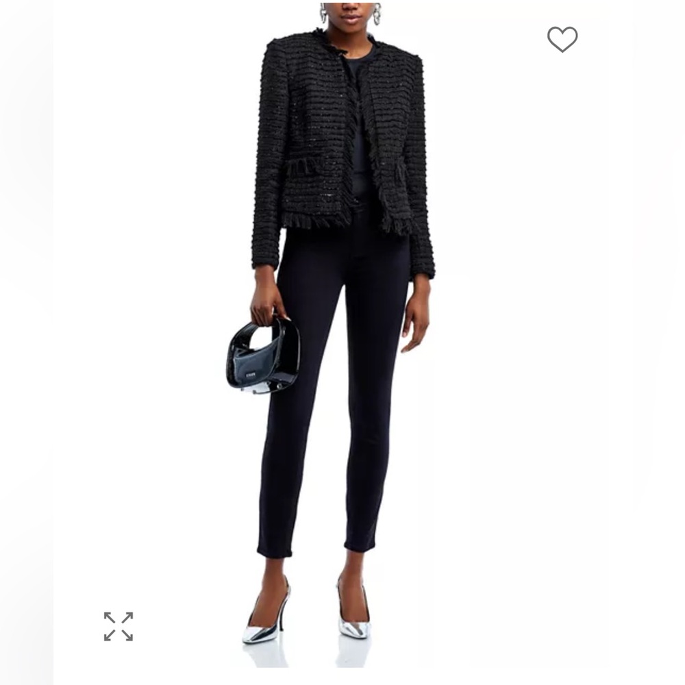 PAIGE Hoxton Ankle Jet Black Denim Pants, Size 29